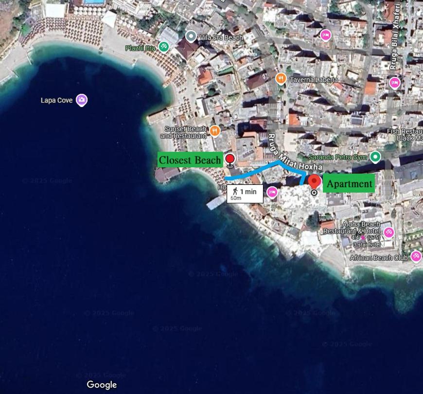 The Hill Sea View Apartment Sarande Bagian luar foto